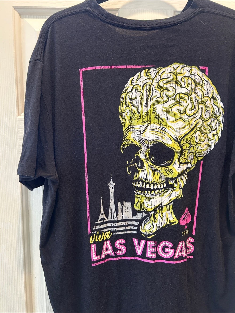 Zero Foxtrot Viva Las Vegas Brain Skill Graphic T-Shirt Black Mens XL